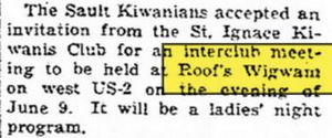 Roofs Wigwam - June 1954 Article